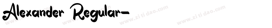 Alexander Regular字体转换